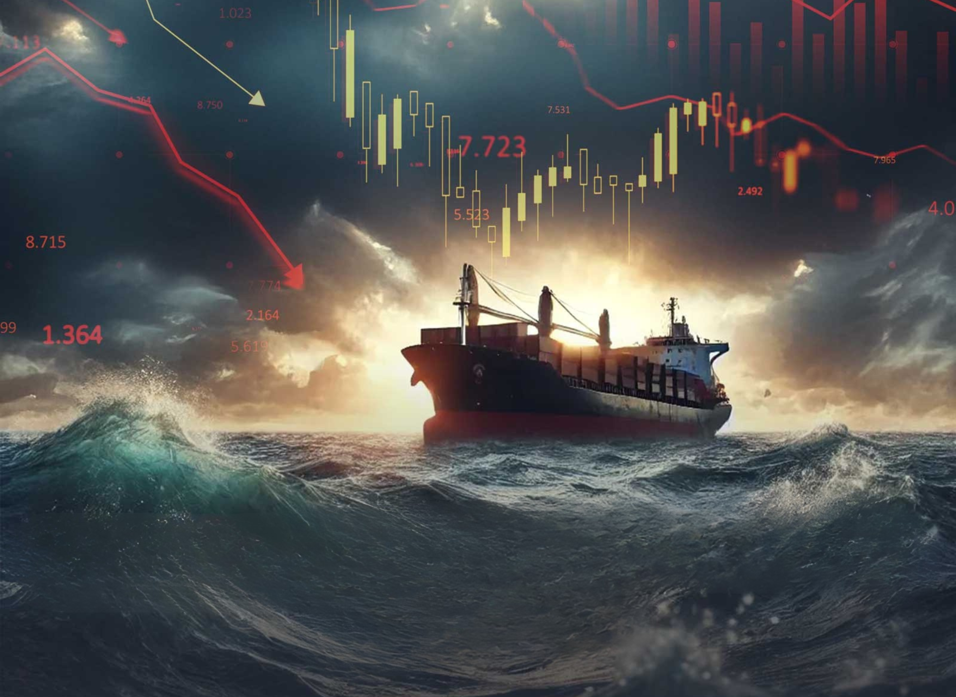 shipping navigating rough waters