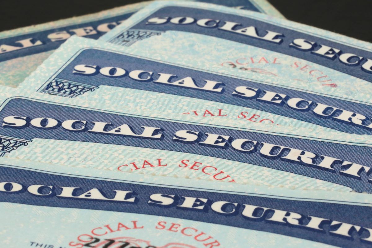 social security cards stacked up